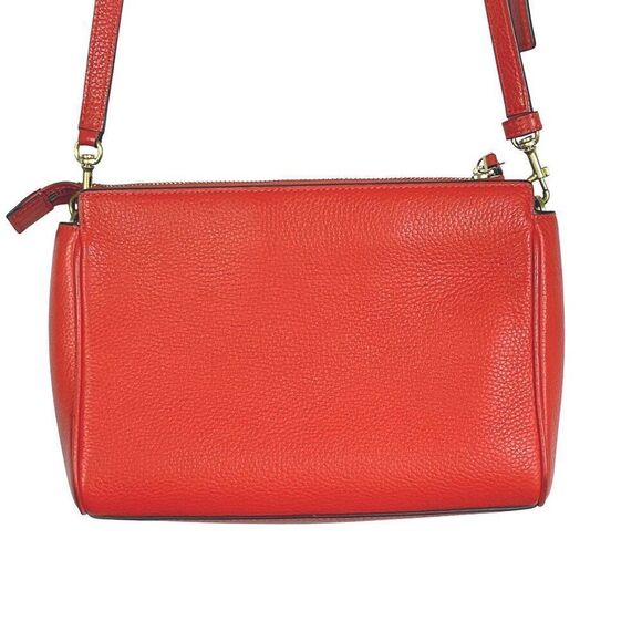 Tory Burch Blake Medium Leather Crossbody Bag in Brilliant Red - Picture 8 of 16